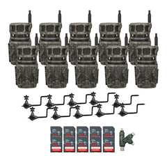 Stealth Cam Revolver 40MP Pro 360-Degree Cellular Trail Camera with 0.25-Inch Mount (10-Pack) Bundle