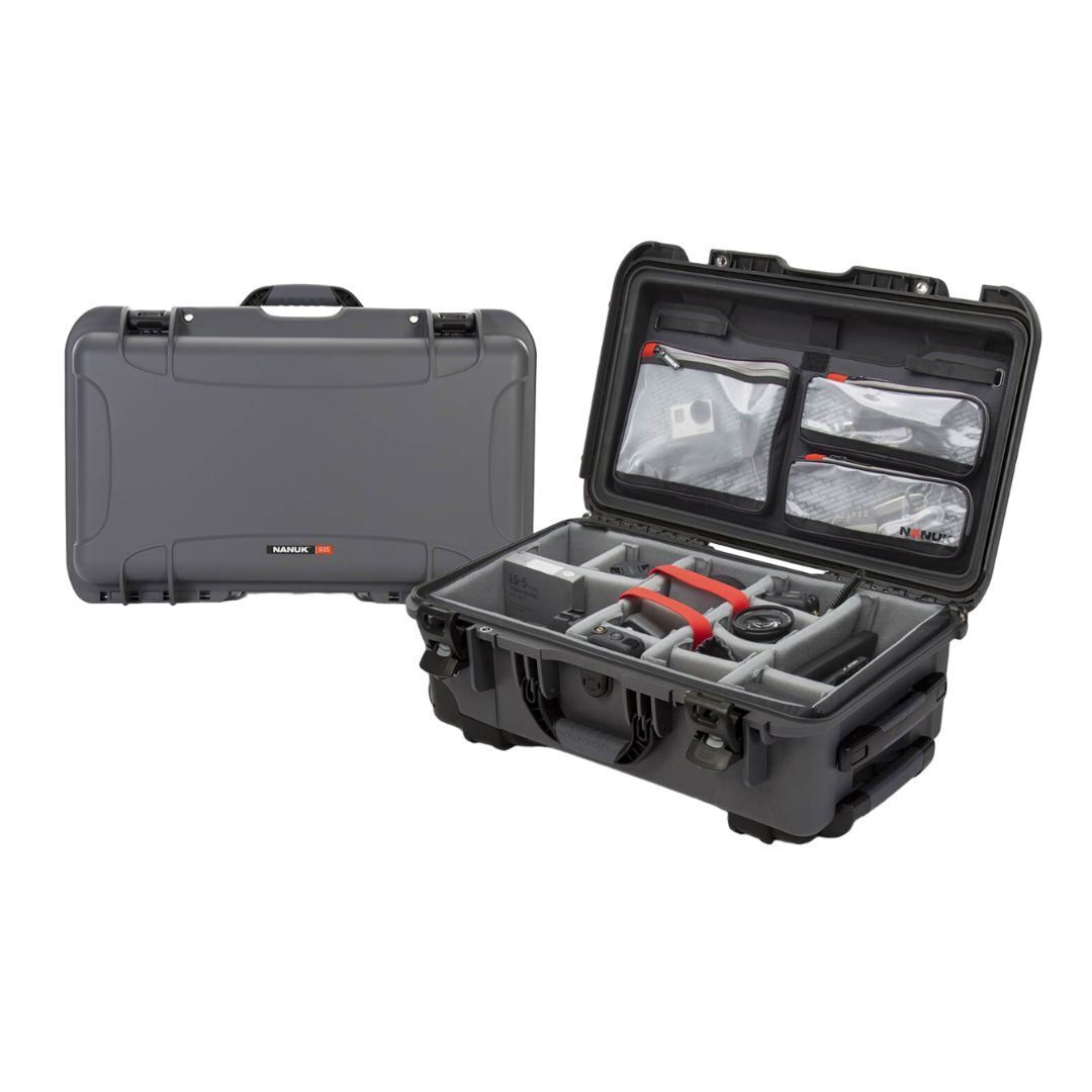 Nanuk 935 Pro Photo Kit Waterproof Dustproof Camera Case with Wheels (28.5 Liters, Graphite)