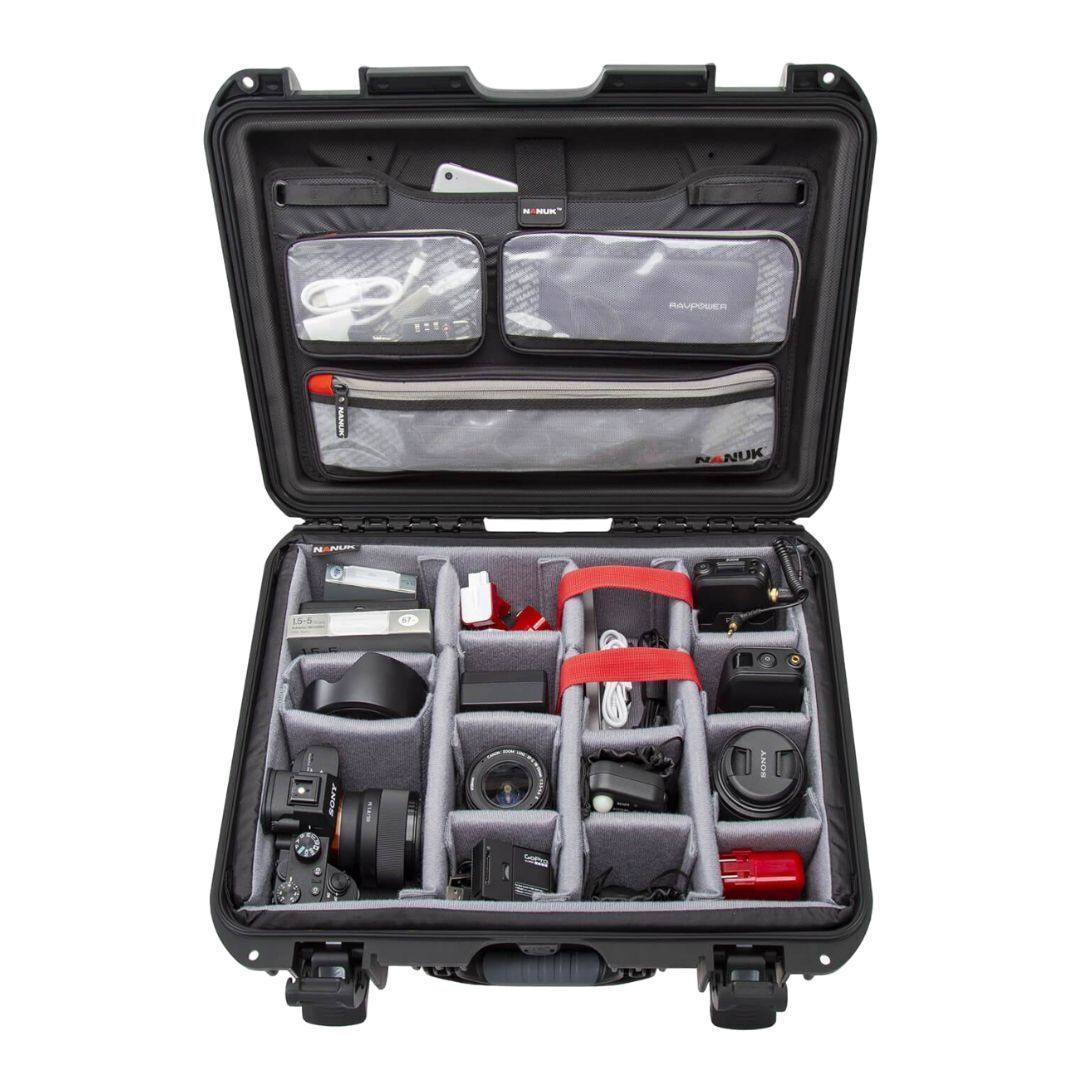 Nanuk 930 Pro Photo Kit Camera Case with Zippered and Anti-Tear Compartments (26.5 Liters, Black)