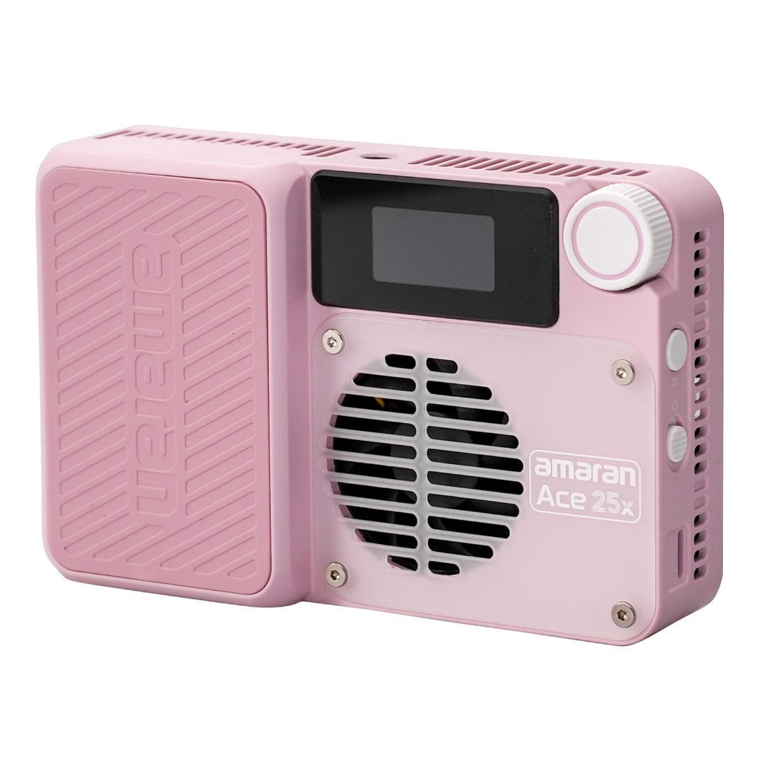 amaran Ace 25x Travel Ready Compact LED Light Creator Kit with Long-Lasting Battery (Pink)