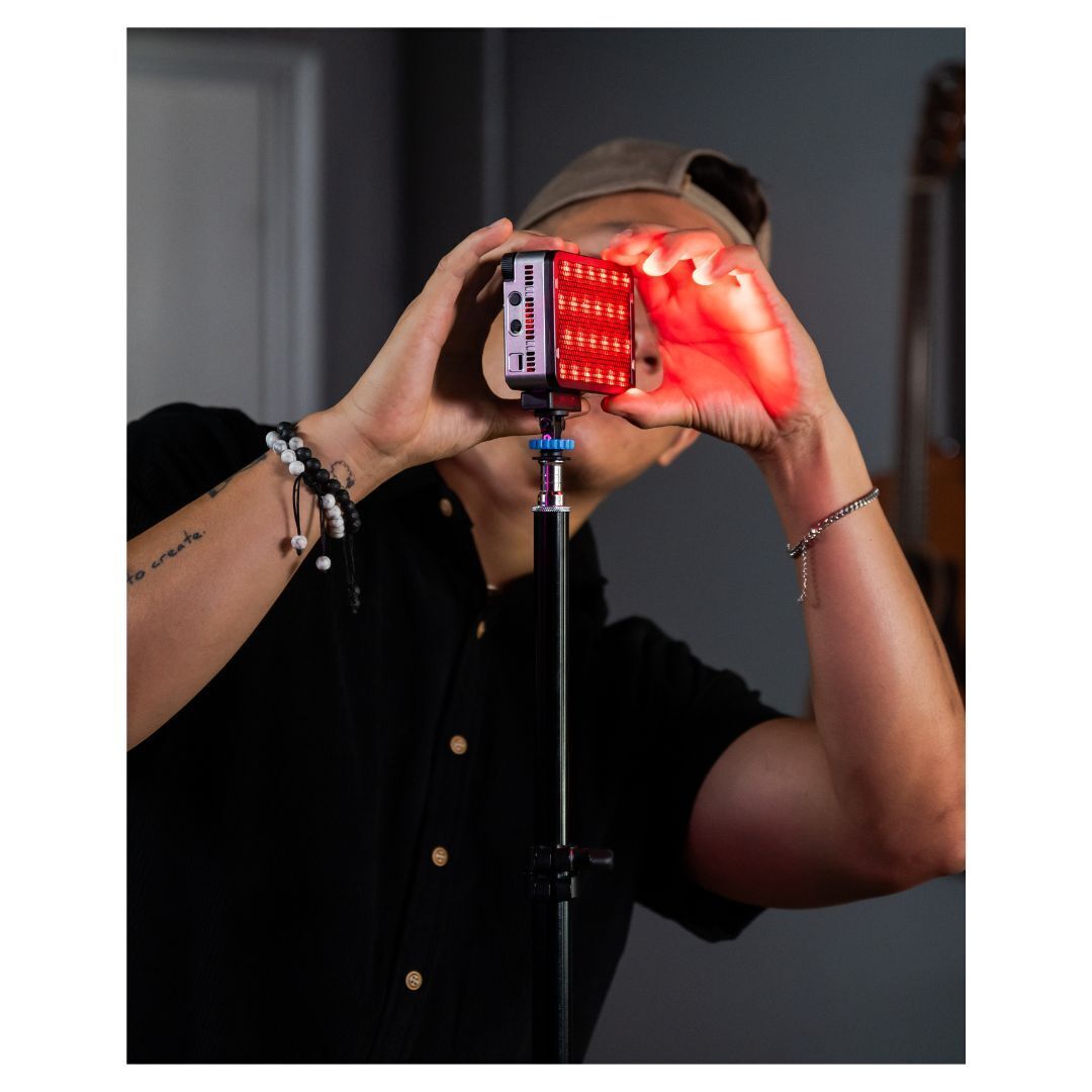 amaran Ace 25x Travel Ready Compact LED Light Creator Kit with Long-Lasting Battery (Pink)