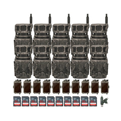 Stealth Cam Revolver 40MP Pro 360 Degree Cellular Trail Camera with Solar Battery (10-Pack) Bundle