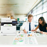 Canon Color imageCLASS MF741Cdw Laser Printer (White and Black, Refurbished) with 4 x Toner Bundle