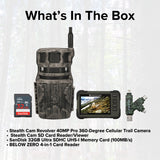Stealth Cam Revolver 40MP Pro 360 Degree Cellular Trail Camera with SD Card Reader Bundle