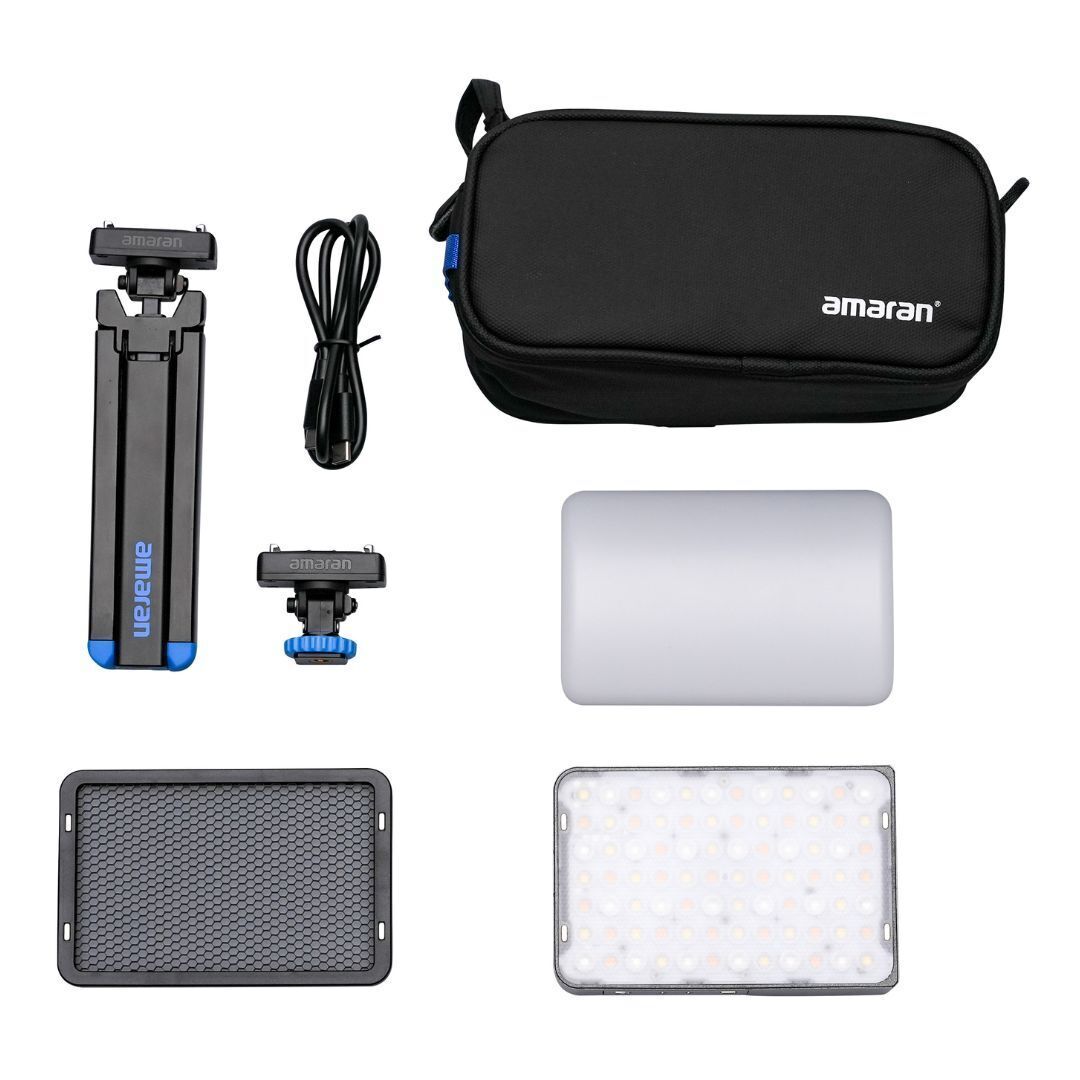 amaran Ace 25c Travel Ready Compact LED Light Creator Kit with Long-Lasting Battery (Silver)