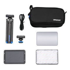 amaran Ace 25c Travel Ready Compact LED Light Creator Kit with Long-Lasting Battery (Silver)