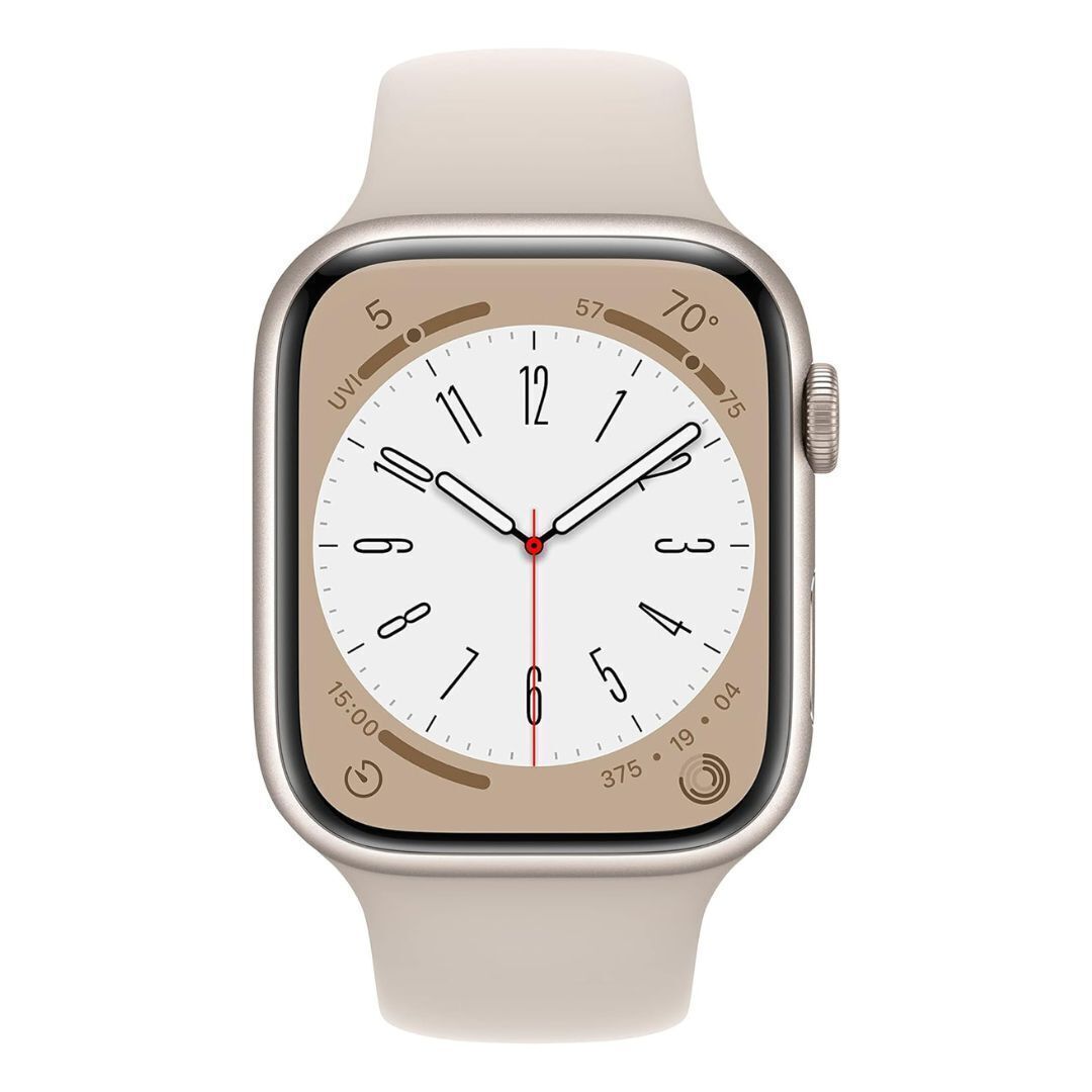 Apple Watch Series 8 GPS and Cellular Smartwatch (Starlight Aluminum with Sport Band, Refurbished)