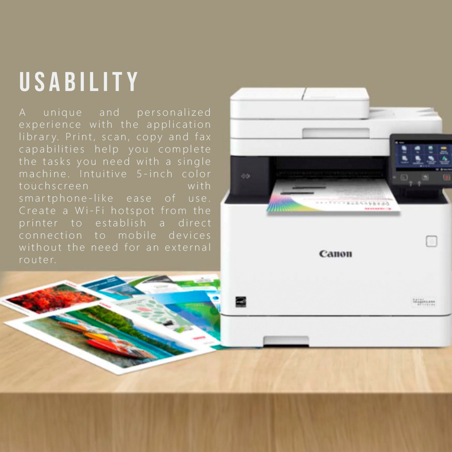 Canon Color imageCLASS MF644Cdw Laser Printer (White and Black