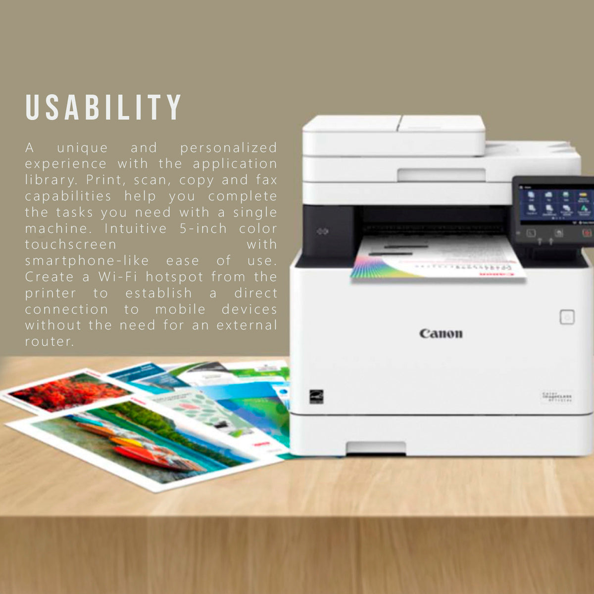 Canon Color imageCLASS MF644Cdw Laser Printer (White and Black, Refurbished) with 4 x Toner Bundle