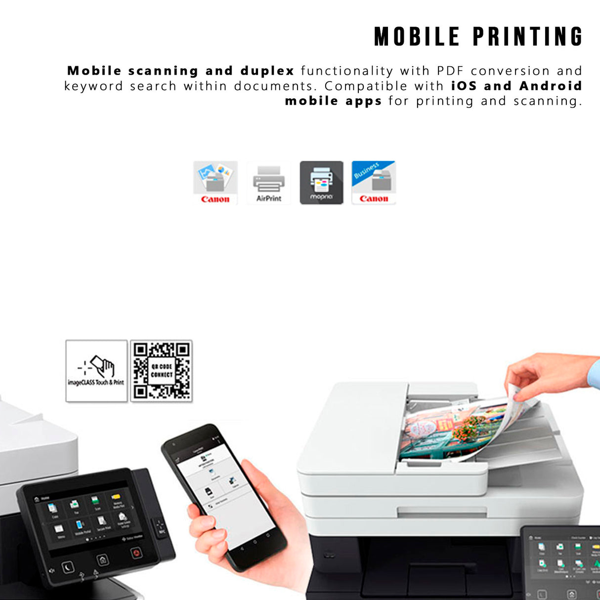 Canon Color imageCLASS MF642Cdw Laser Printer (White and Black, Refurbished) with 4 x Toner Bundle