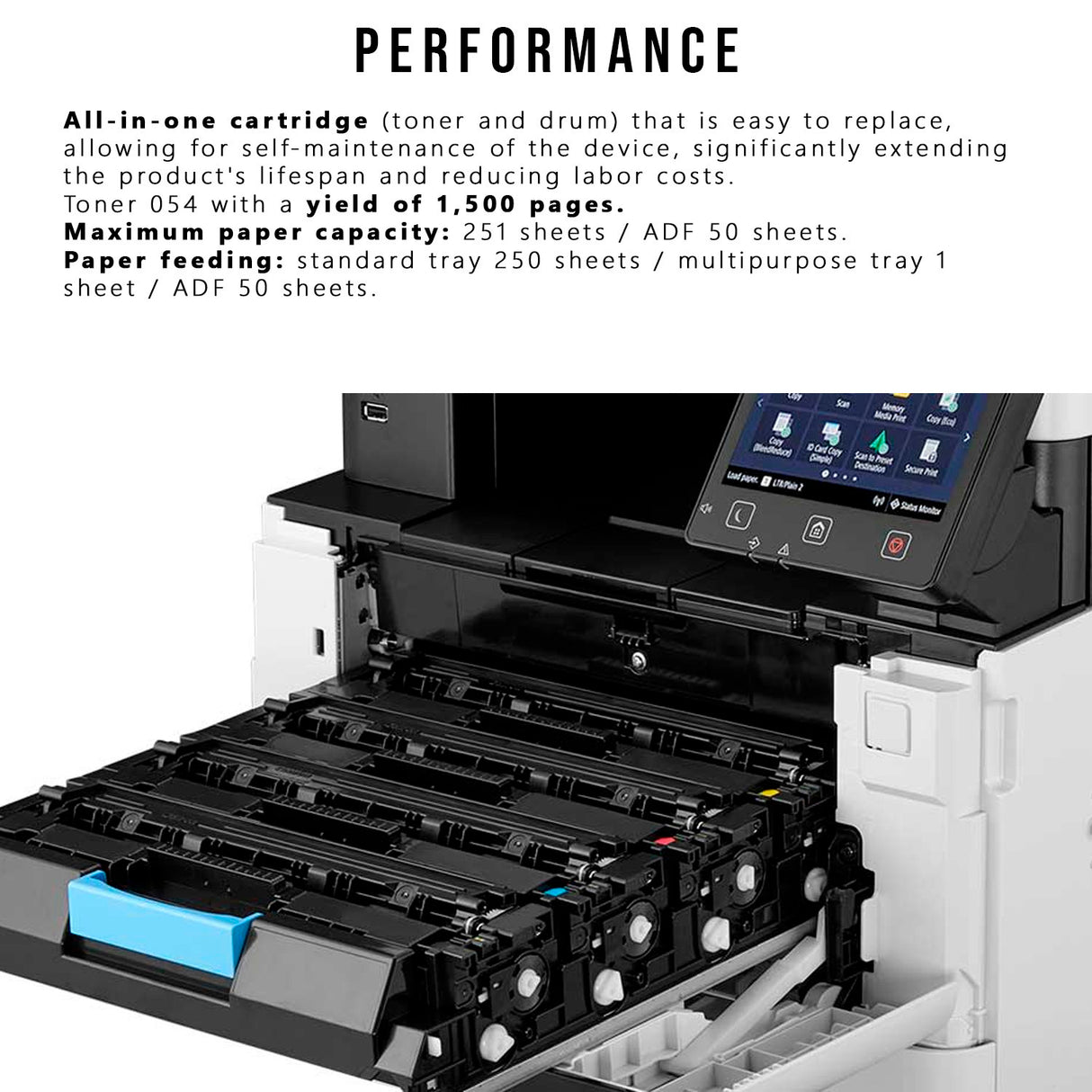 Canon Color imageCLASS MF642Cdw Laser Printer (White and Black, Refurbished) with 4 x Toner Bundle