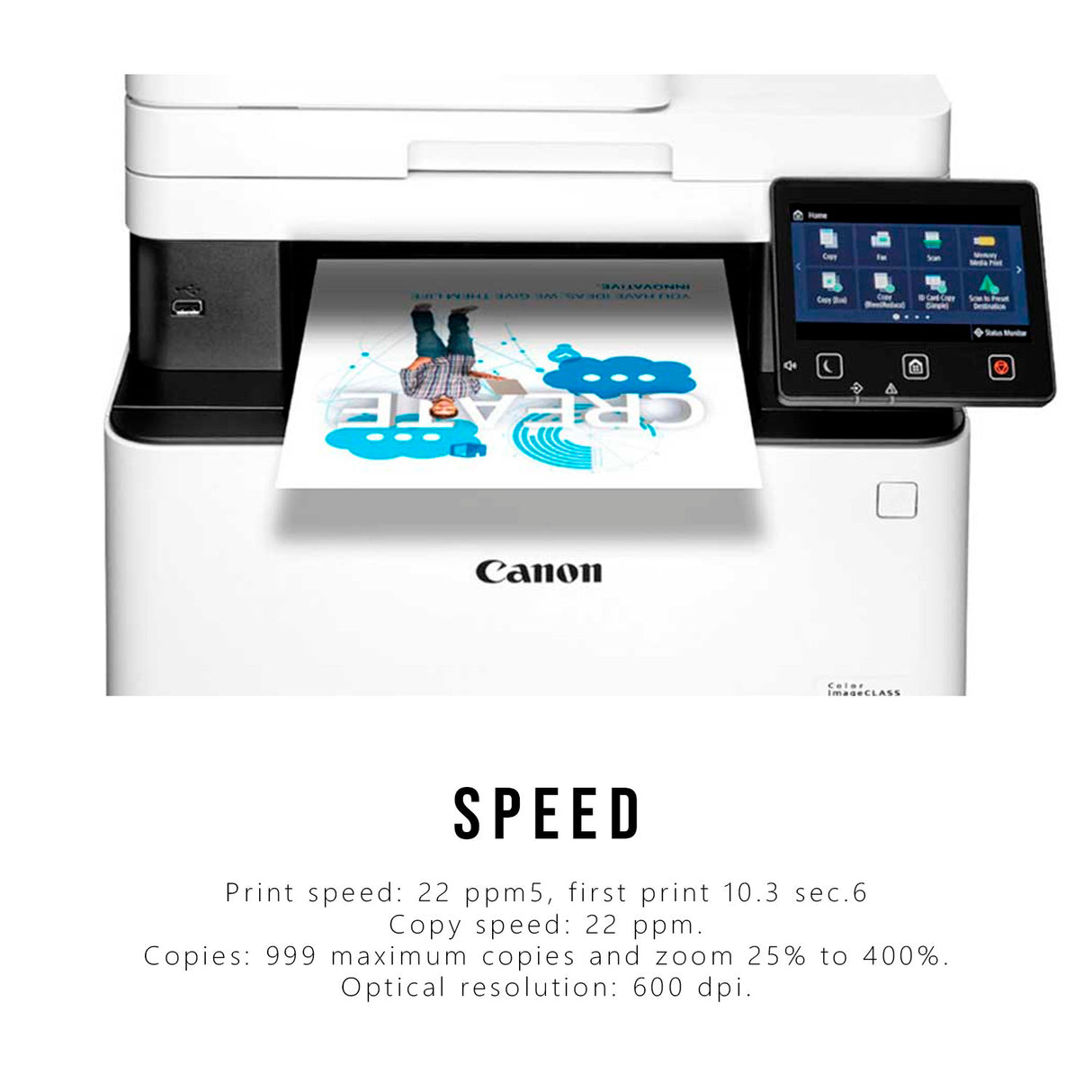 Canon Color imageCLASS MF642Cdw Laser Printer (White and Black, Refurbished) with 4 x Toner Bundle