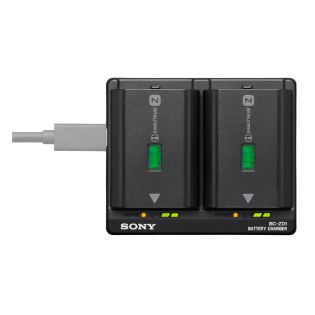 Sony BC-ZD1 Dual Battery Charger for Sony Z Battery Model NP-FZ100 with Rapid Charging (Black)