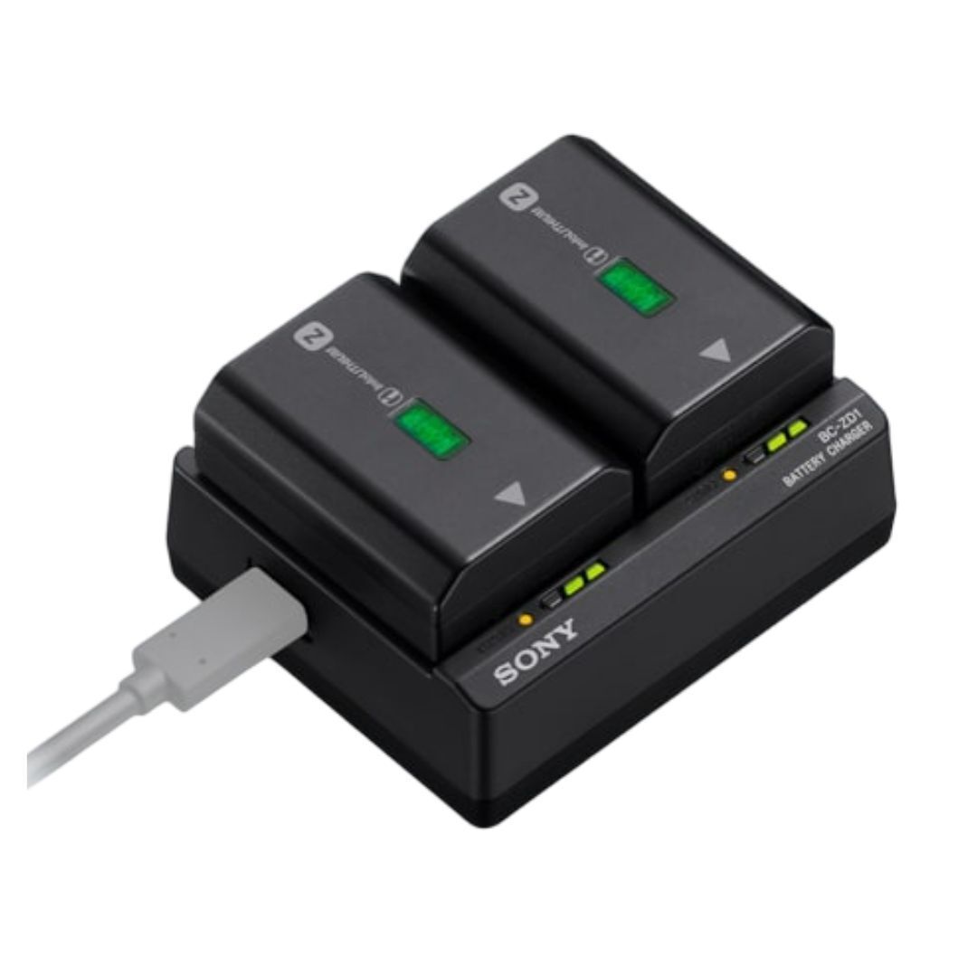 Sony BC-ZD1 Dual Battery Charger for Sony Z Battery Model NP-FZ100 with Rapid Charging (Black)