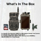 Stealth Cam Revolver 40MP Pro 360 Degree Cellular Trail Camera with Solar Panel (6-Pack) Bundle