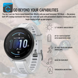 Garmin Forerunner 165 Music GPS Running Smartwatch (Mist Gray-Whitestone) with Charger Stand Bundle