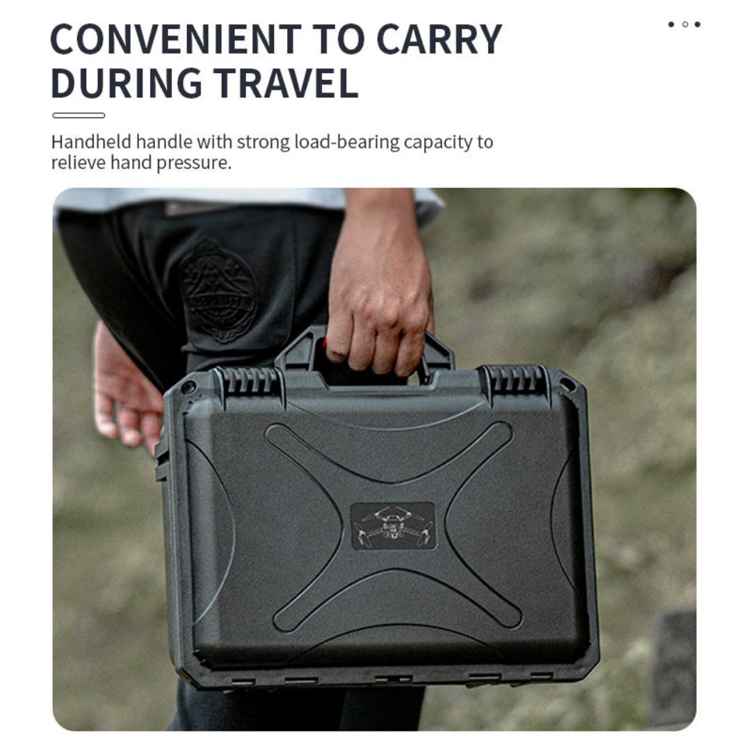STARTRC Waterproof Carrying Case for DJI Mini 4 Pro and DJI RC 2 Drones with ABS Body (Black-Red)