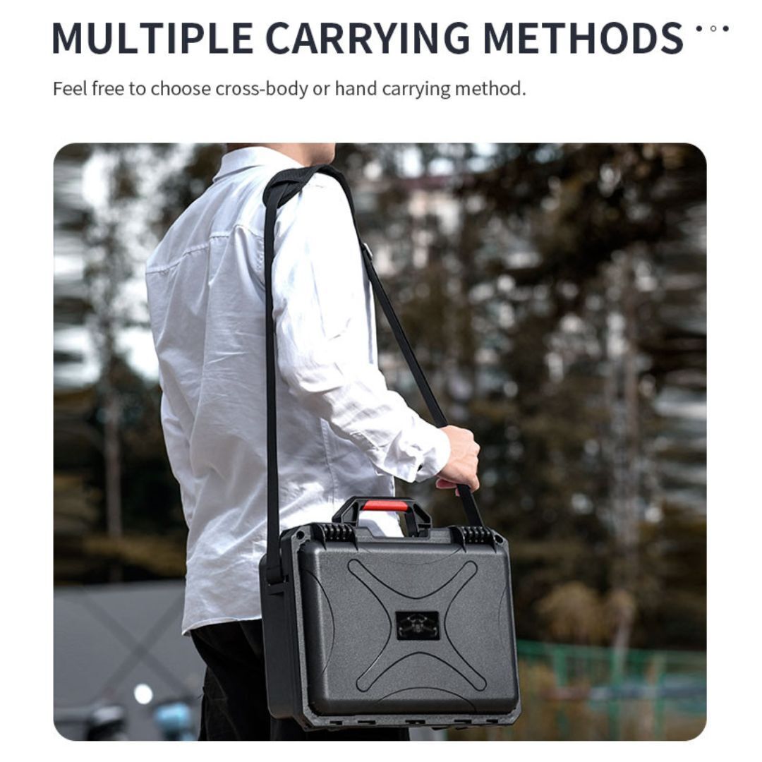 STARTRC Waterproof Carrying Case for DJI Mini 4 Pro and DJI RC 2 Drones with ABS Body (Black-Red)