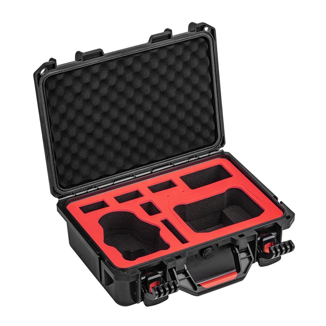 STARTRC Waterproof Carrying Case for DJI Mini 4 Pro and DJI RC 2 Drones with ABS Body (Black-Red)