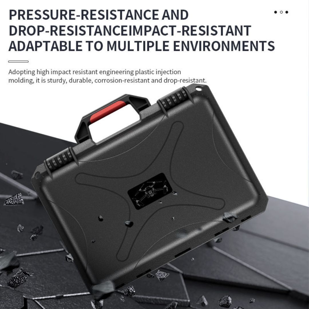 STARTRC Waterproof Carrying Case for DJI Mini 4 Pro and DJI RC 2 Drones with ABS Body (Black-Red)