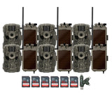 Stealth Cam 36MP Fusion Max Cellular Trail Camera (6-Pack) with 6x Lithium Solar Power Panel Bundle