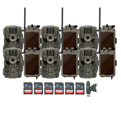 Stealth Cam 36MP Fusion Max Cellular Trail Camera (6-Pack) with 6x Lithium Solar Power Panel Bundle