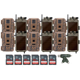 Muddy Mitigator Cellular 24MP Imaging Trail Camera (6-Pack) with 6x Lithium-Ion Solar Battery Bundle