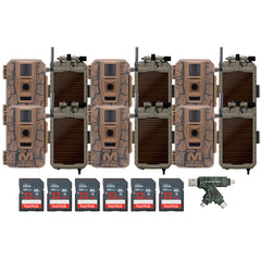 Muddy Mitigator Cellular 24MP Imaging Trail Camera (6-Pack) with 6x Lithium-Ion Solar Battery Bundle