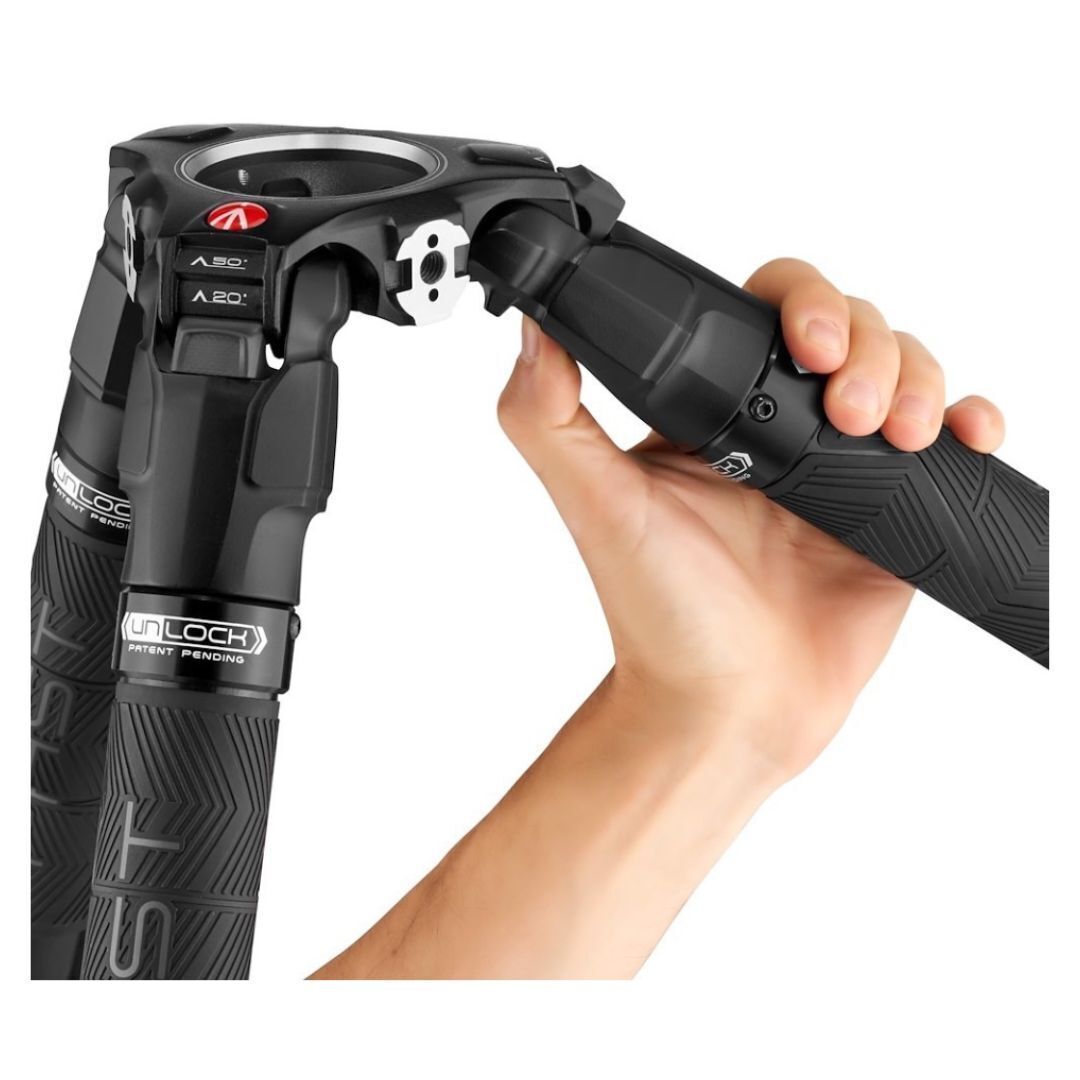 Manfrotto 635 Fast Single Tube Carbon Fiber Tripod Legs with Twist-Lock Technology (Black)