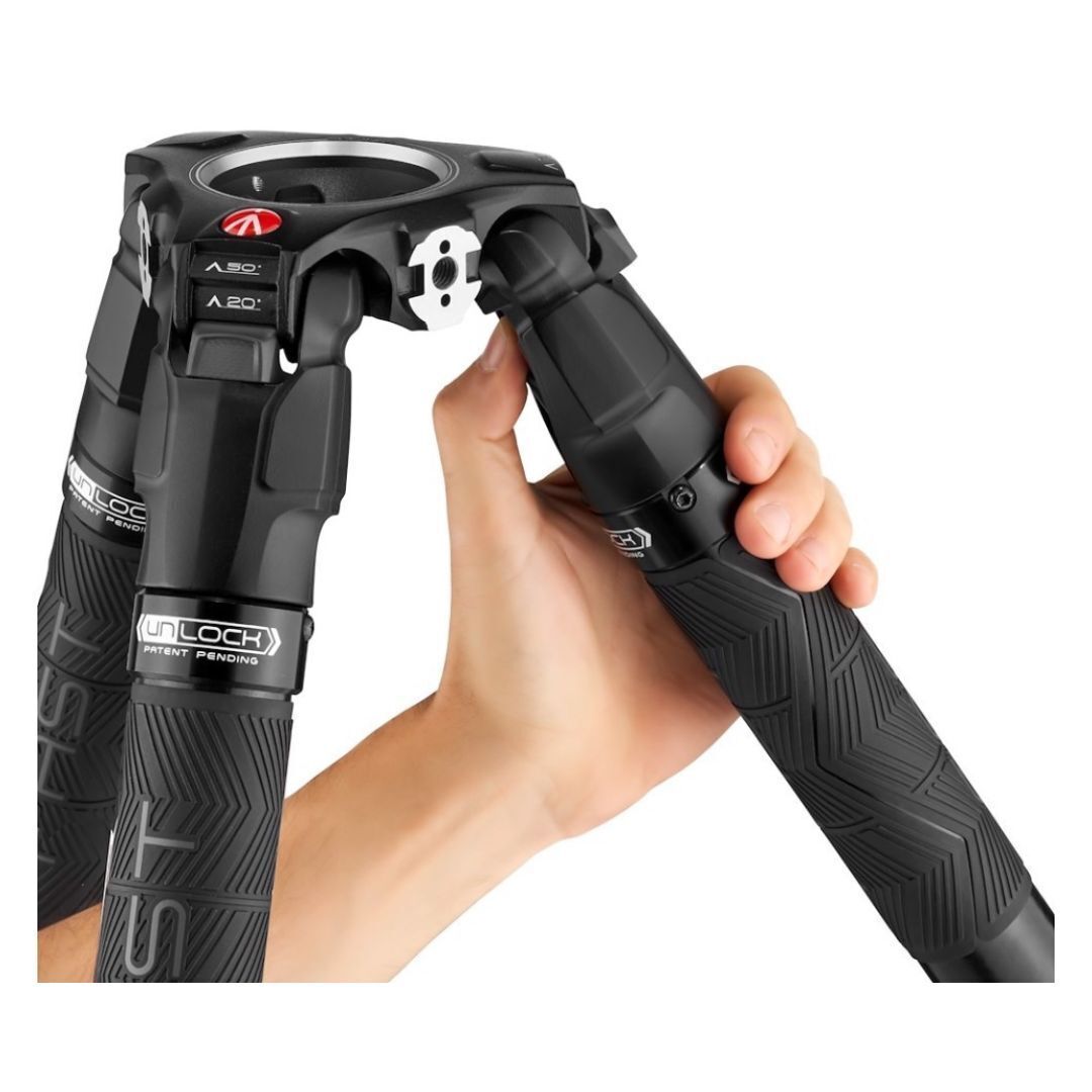 Manfrotto 635 Fast Single Tube Carbon Fiber Tripod Legs with Twist-Lock Technology (Black)