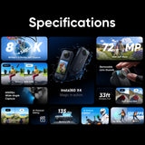 Insta360 X4 360 Degree 8K Camera with 128GB MicroSDXC Canvas Go Plus Memory Card Bundle