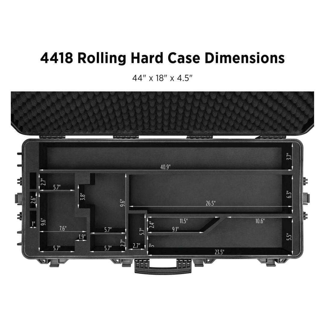 Westcott 4418 Rolling Hard Case for FJ400 2-Light Strobe Kit with Laser-Cut Compartments (Black)