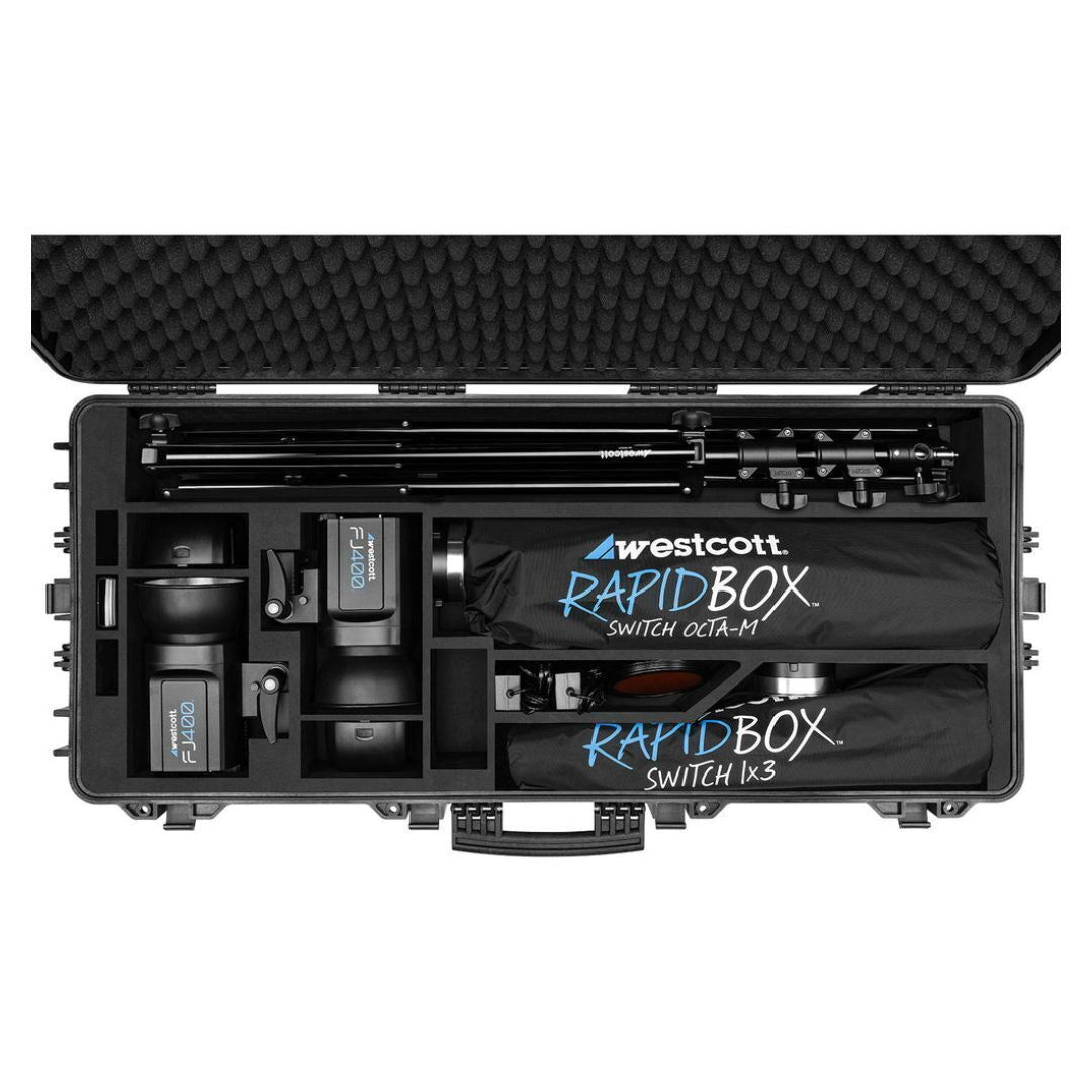 Westcott FJ400 Strobe 2-Light Location Hard Case Kit with FJ-X3 M Universal Wireless Trigger