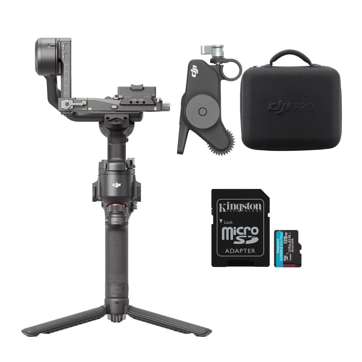 DJI RS 4 Gimbal Stabilizer Combo with 128 GB Memory Card Bundle