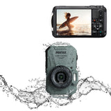Pentax WG-1000 All-Weather Compact Camera with 4x Optical Zoom and 20 Color Modes (Olive) Bundle