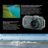 Pentax WG-1000 All-Weather Compact Camera with 4x Optical Zoom and 20 Color Modes (Olive) Bundle
