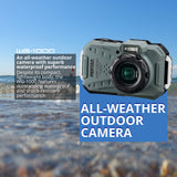 Pentax WG-1000 All-Weather Compact Camera with 4x Optical Zoom and 20 Color Modes (Olive) Bundle