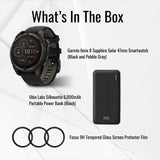 Garmin Fenix 8 Sapphire Solar 47mm Smartwatch (Black and Pebble Gray) with Portable Accessory Bundle
