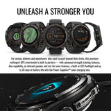 Garmin Fenix 8 Sapphire Solar 47mm Smartwatch (Black and Pebble Gray) with Portable Accessory Bundle
