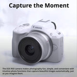 Canon EOS R50 Mirrorless Camera Bundle with 18-45mm Lens, DJI RS 4 Gimbal Stabilizer and Gadget Bag