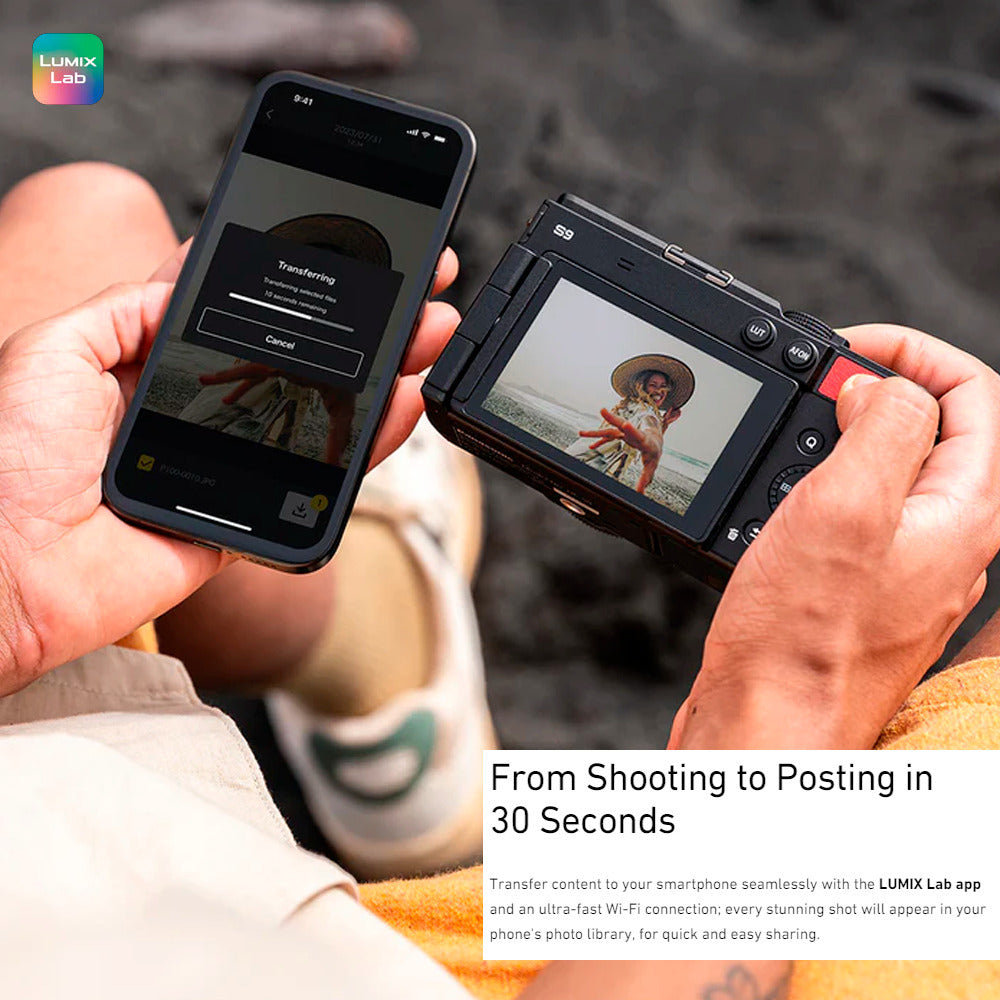 Panasonic LUMIX S9 Full Frame Camera with LUMIX S 35mm (L-Mount) and U3 V90 SD Card Bundle