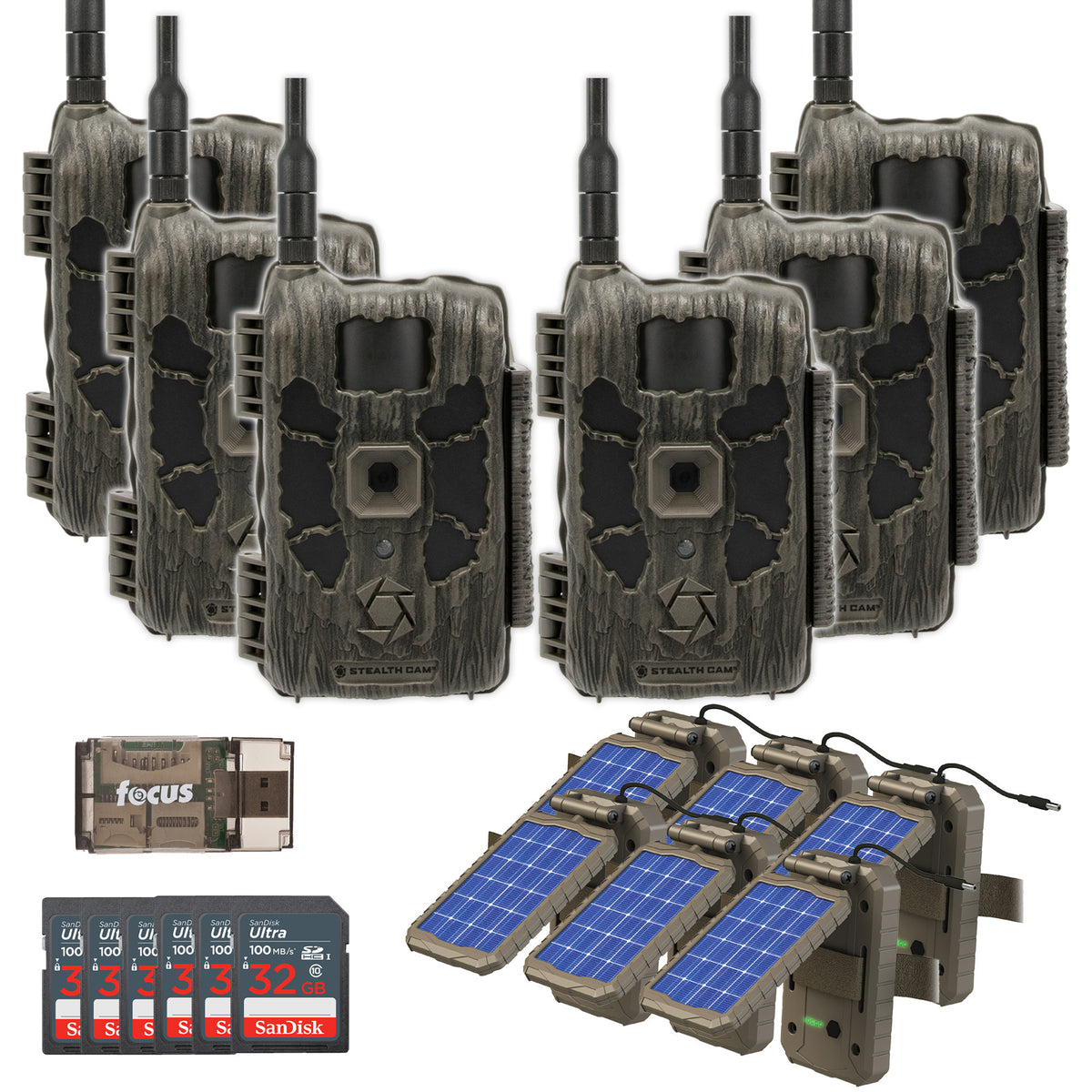 Stealth Cam 40MP Deceptor Max Cellular Trail Camera with 0.4-Second Trigger Speed (6-Pack) Bundle