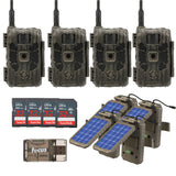 Stealth Cam 40MP Deceptor Max Cellular Trail Camera with 0.4-Second Trigger Speed (4-Pack) Bundle