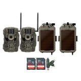 Stealth Cam Fusion MAX Dual Sim 36MP Trail Camera (2-Pack) with Solar Power Battery Bundle