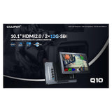 Lilliput Q10 10.1-Inch 1500Nits Ultra Bright LCD On-Camera Monitor with HDMI 2.0 and 12G-SDI (Black)