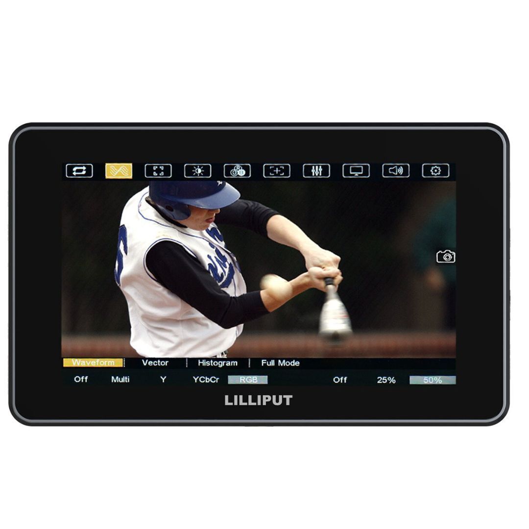 Lilliput HT5S 5.5-Inch 2000 Nits Touch LCD On-Camera Monitor with HDMI and 3G-SDI Ports (Black)