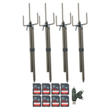 Stealth Cam Trail Camera Mount Stick (4-Pack) with 32GB Ultra SDHC UHS-I Memory Card (8-Pack) Bundle