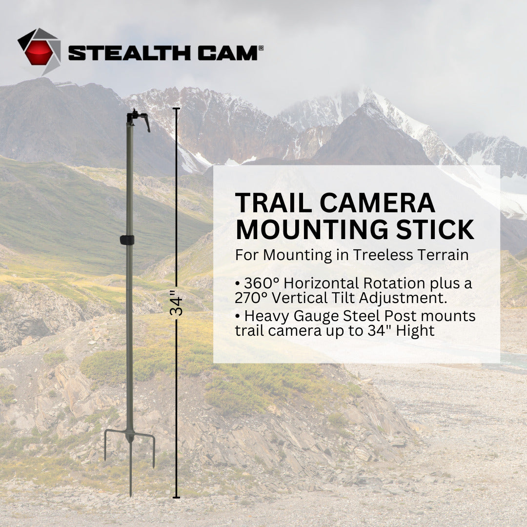 Stealth Cam Trail Camera Mount Stick (2-Pack) with 32GB Ultra SDHC UHS-I Memory Card (4-Pack) Bundle