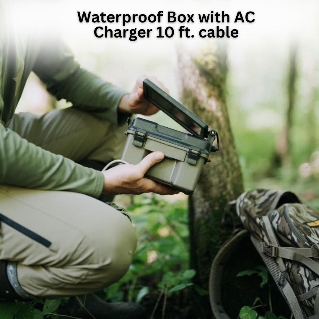 HME Trail Camera 12V with Solar Auxiliary Power (6-Pack) with Camera Mount Stick (6-Pack) Bundle