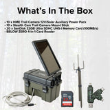 HME Trail Camera 12V with Solar Auxiliary Power (10-Pack) with Camera Mount Stick (10-Pack) Bundle